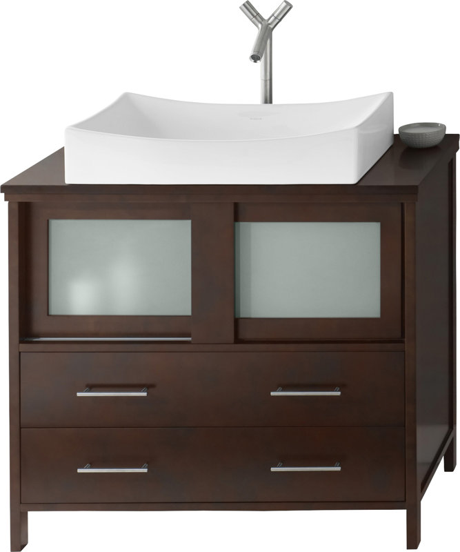 Ronbow Ceramic Rectangular Vessel Bathroom Sink & Reviews Wayfair